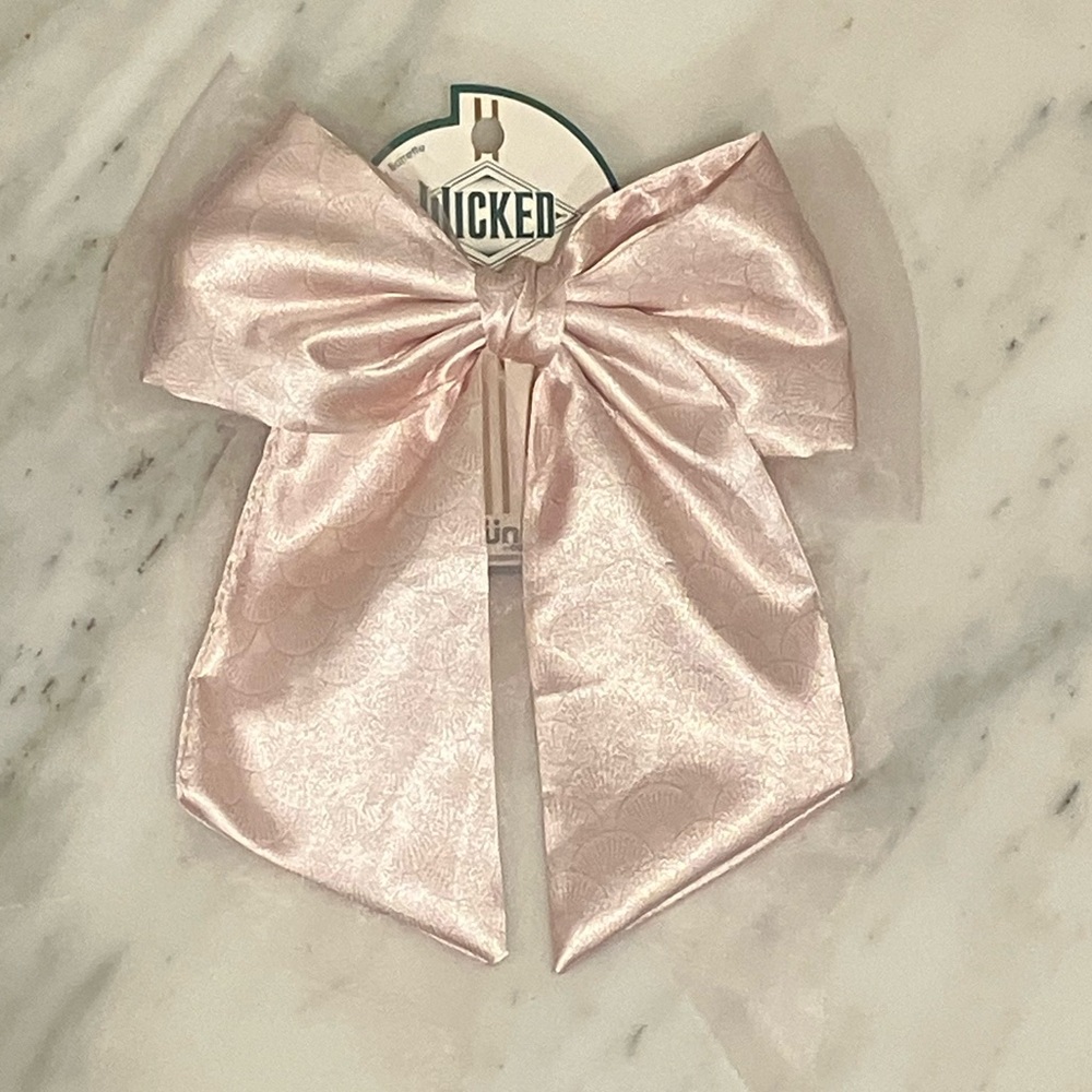 Scünci 🎀 WICKED Pink Satin Double Bow Clip 🎀